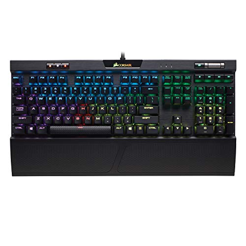 Corsair K70 RGB MK.2 Mechanical Gaming Keyboard - USB Passthrough & Media...