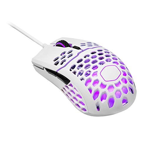 Cooler Master MM711 60G Glossy White Gaming Mouse with Lightweight...