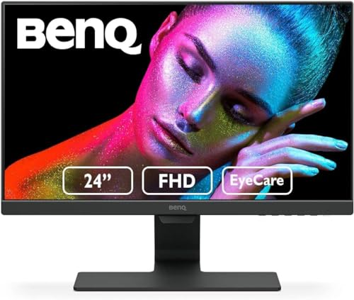 BenQ GW2480 Computer Monitor 24' FHD 1920x1080p | IPS | Eye-Care Tech | Low...