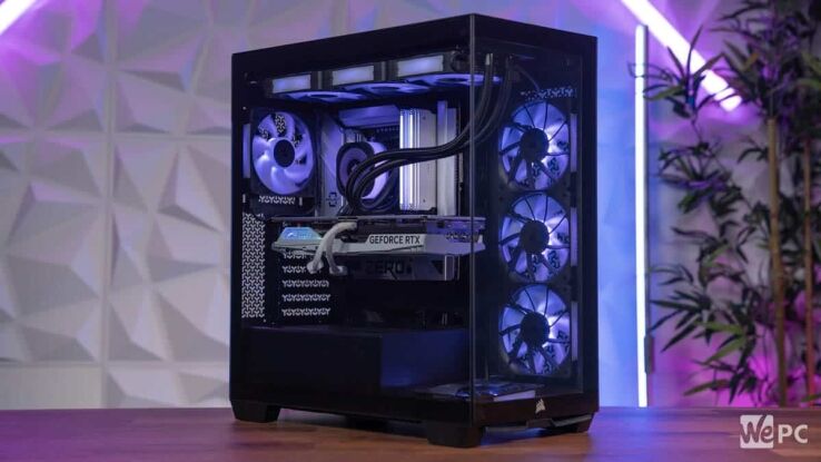 Our new Corsair 3500X back-connect build, with Titan RX AIO