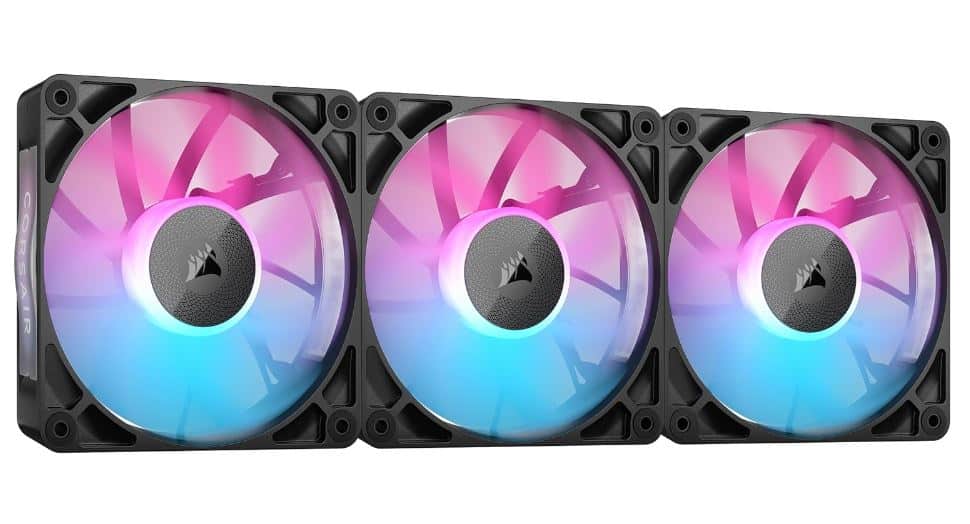 CORSAIR iCUE Link RX120 RGB 120mm PWM Fans with iCUE Link System Hub