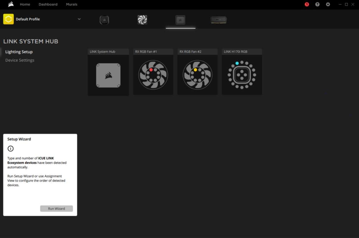 Corsair iCUE software 1