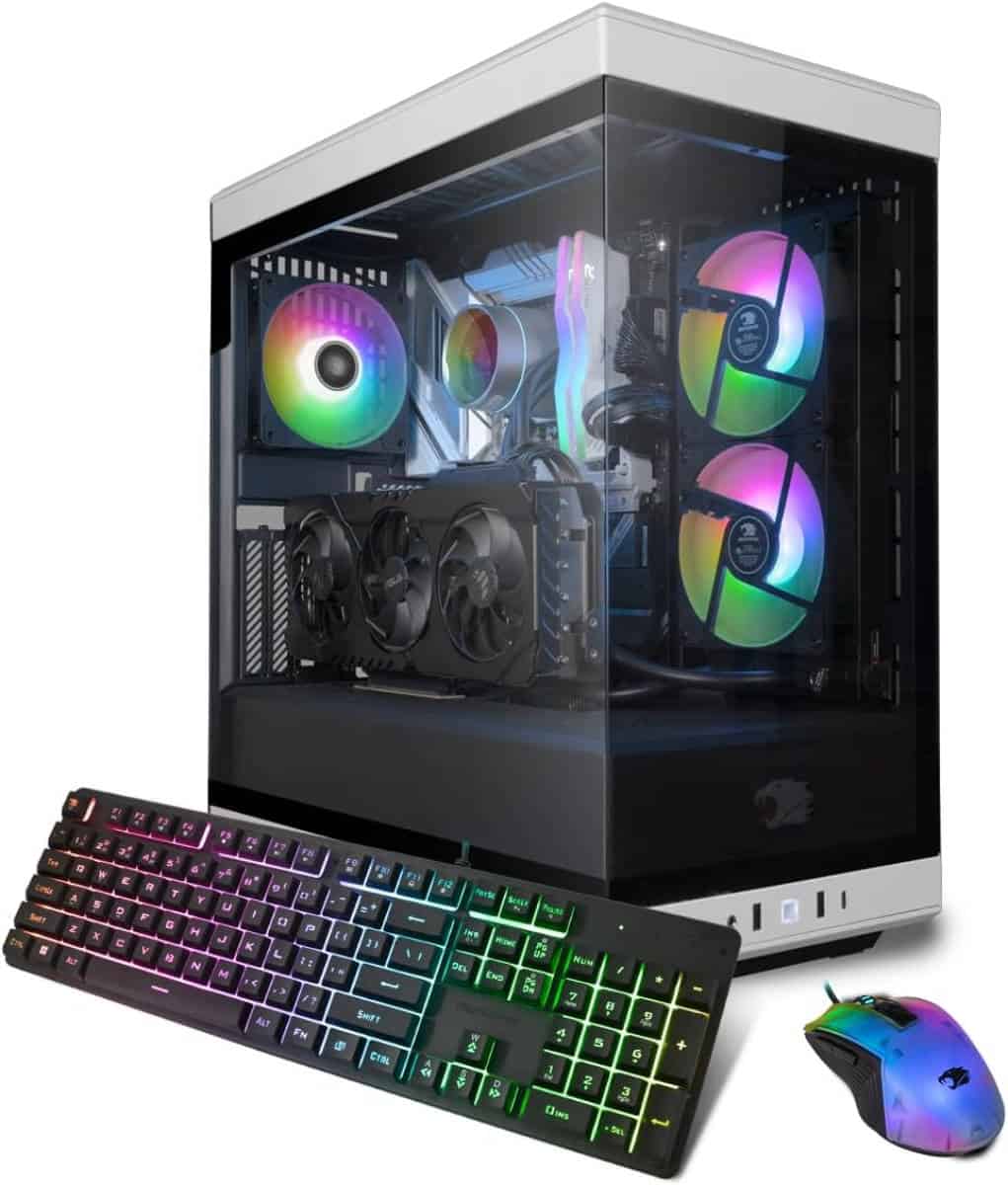 iBUYPOWER Y40 White Gaming PC (i7 14700KF, RTX 4070 Ti Super)