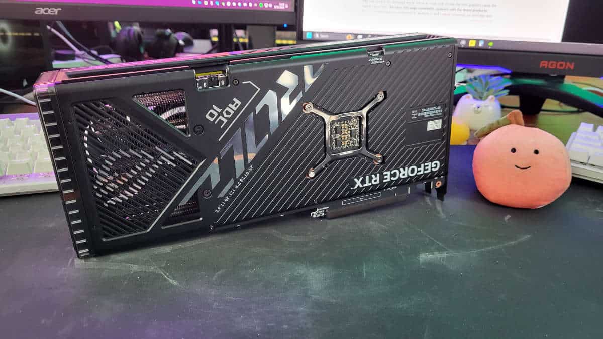 ROG Strix RTX 4070 Ti Super backplate