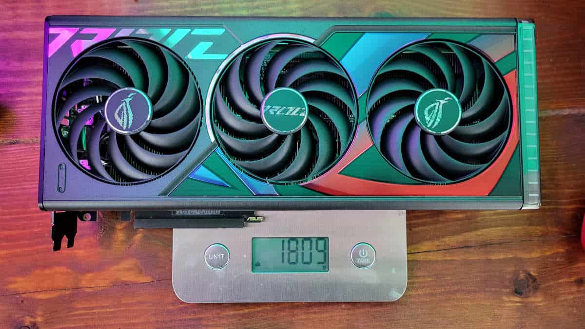 ROG Strix RTX 4070 Ti Super weight