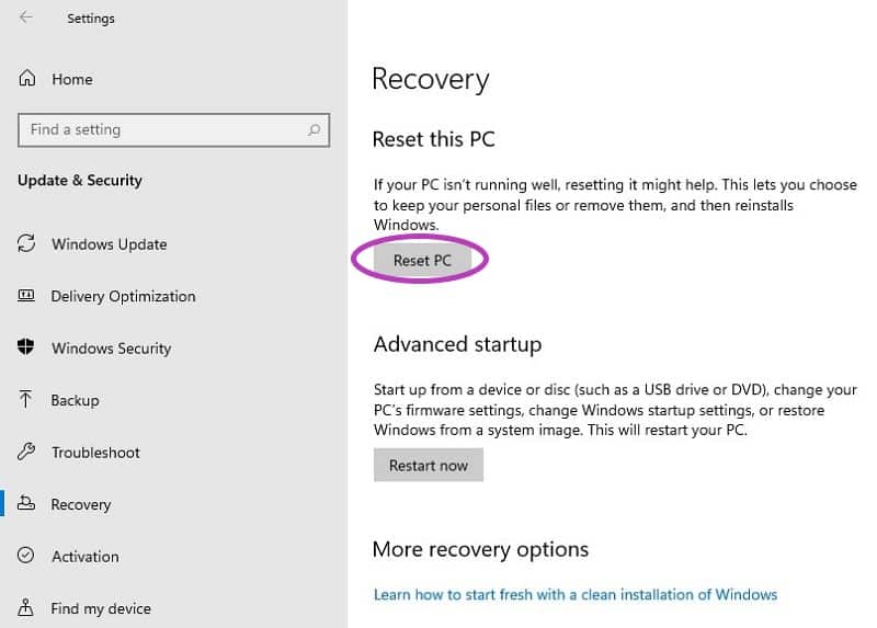 Windows 11 Reset This PC a